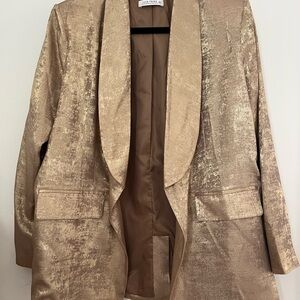 12th Tribe Gold Velvet Blazer – Holiday Party Edit (S)